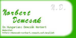 norbert demcsak business card